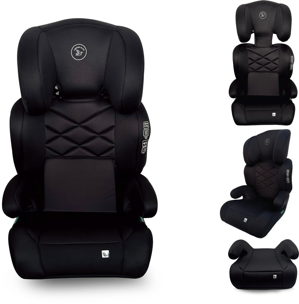 Liefjes & Co Moveup Isofix Car Seat – i-Size – Group 2/3 (100–150 cm) Memory Foam - Adjustable Headrest - Booster