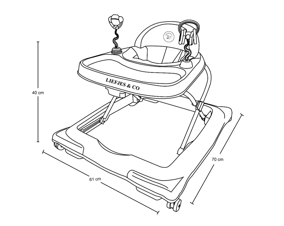 Liefjes & Co Loopstoel - Babywalker Grijs