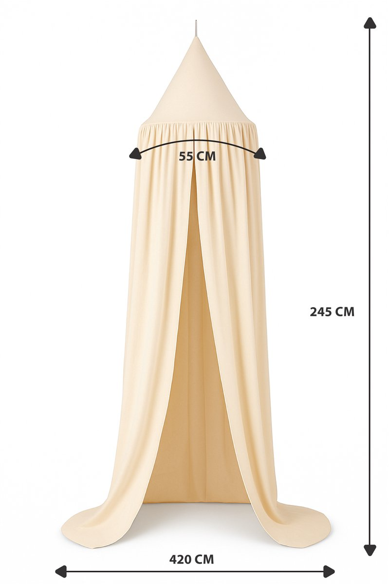 Liefjes & Co Mosquito Net Khaki Beige – 270 cm – Baby Canopy Brand: Liefjes & Co    Images