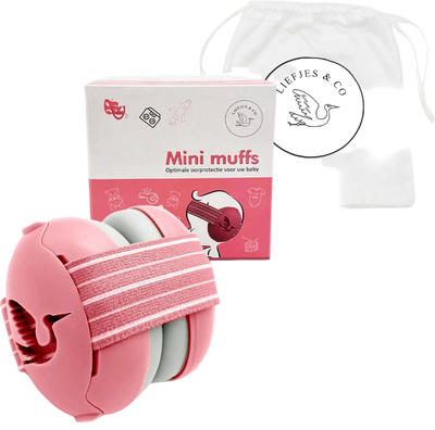 Liefjes & Co Baby - Adjustable Hearing Protection for Babies - Toddlers - Children - 23 dB - Pink