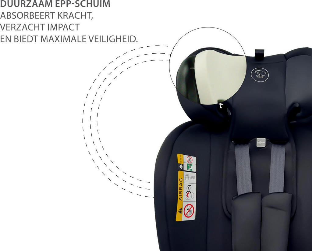 Liefjes & Co Growsafe Car Seat – i-Size 4-in-1 – 360° Rotatable – ISOFIX & Top Tether – Group 0/1/2/3 (40–150 cm)