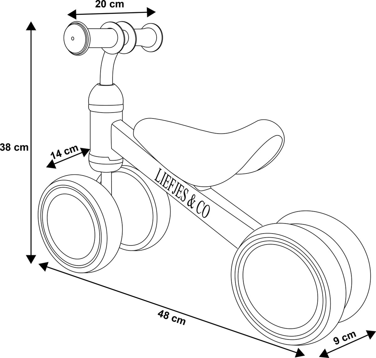 Liefjes & Co Balance Bike / Tricycle from 1 Year Mint Green