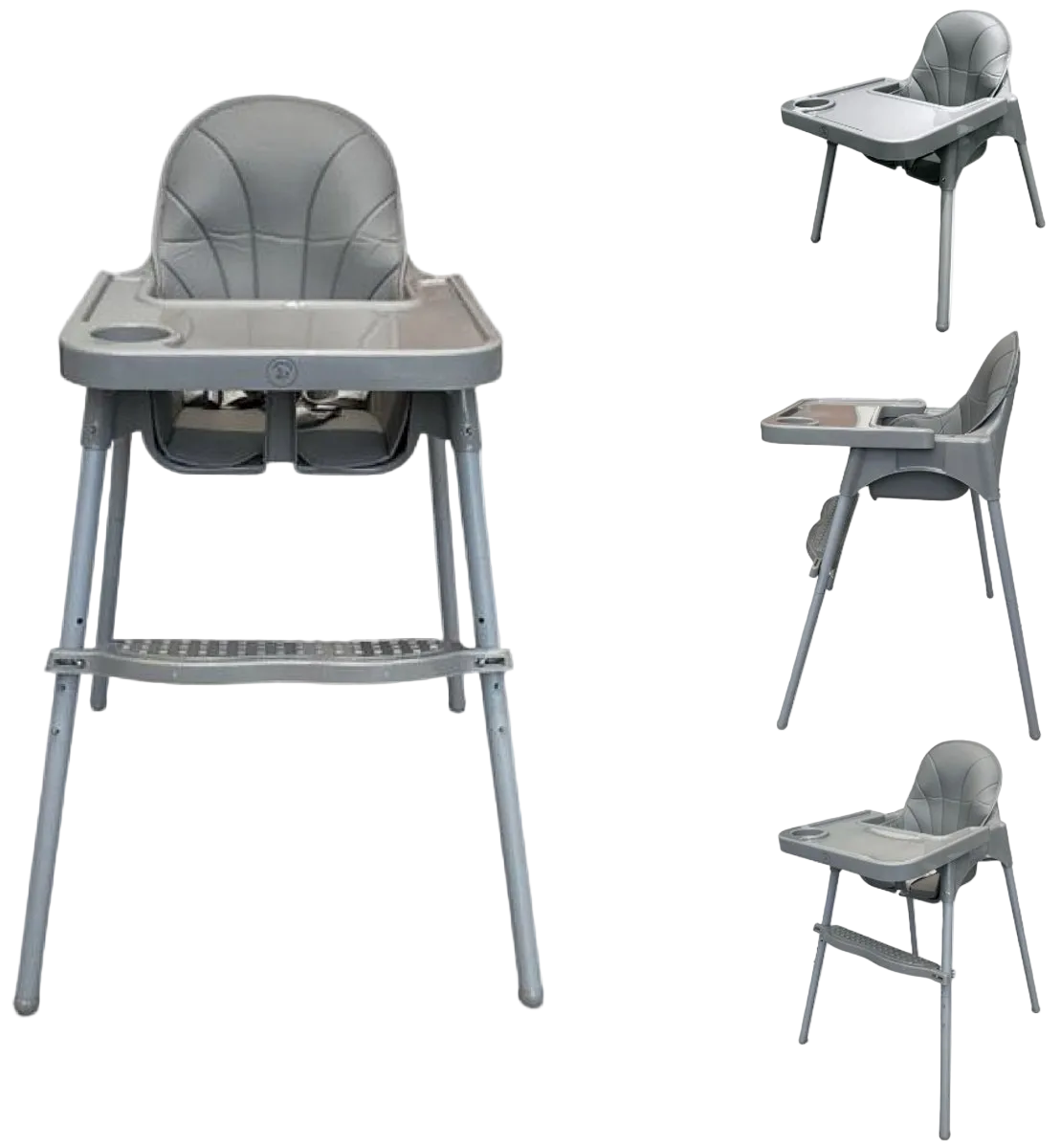 Liefjes & Co High Chair - Baby High Chair - Including Cushion - Adjustable Baby High Chair - 2 in 1 & Toddler Chair - Gray