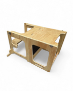 Liefjes & Co 4-in-1 Montessori Learning Tower – Kitchen Tower, Children's Staircase, Drawing Board & Play Table – FSC® Wood