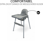 Liefjes & Co High Chair - Baby High Chair - Including Cushion - Adjustable Baby High Chair - 2 in 1 & Toddler Chair - Gray