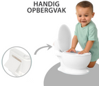 Liefjes & Co Plaspotje - Wc-trainer - Kinder toilet met doorspoel geluid Wit
