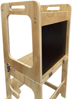 Liefjes & Co 4-in-1 Montessori Learning Tower – Kitchen Tower, Children's Staircase, Drawing Board & Play Table – FSC® Wood
