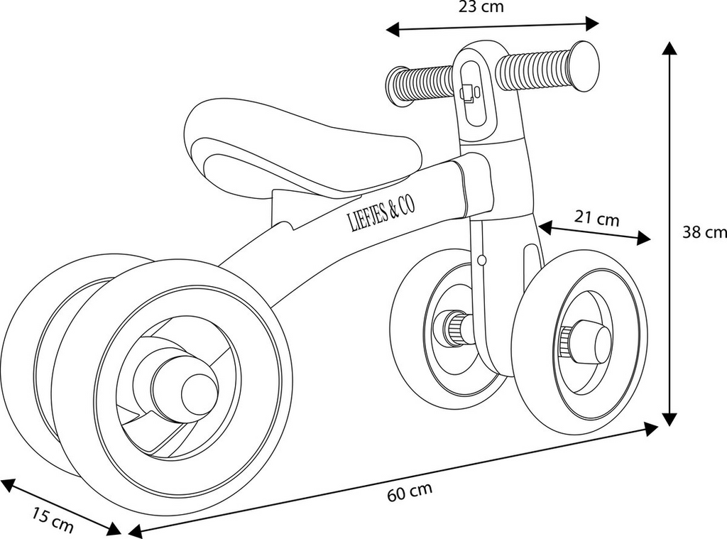 Liefjes & Co Balance Bike / Tricycle from 1 Year Mint Green