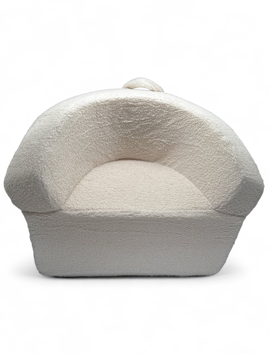 Liefjes & Co Teddy XL Fluffy Sofa - Children's Armchairs - Children's Chair - Children's Sofa - White