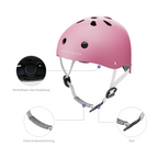 Liefjes & Co – Fietshelm Kind - Kinderhelm - Pastelroze Maat S (48–56 cm) – Verstelbaar – Ventilerend – Met Kinbescherming